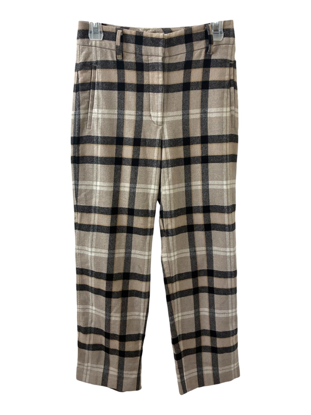 Wilfred High Waisted Wool Blend Plaid Pants Women's Size 0
